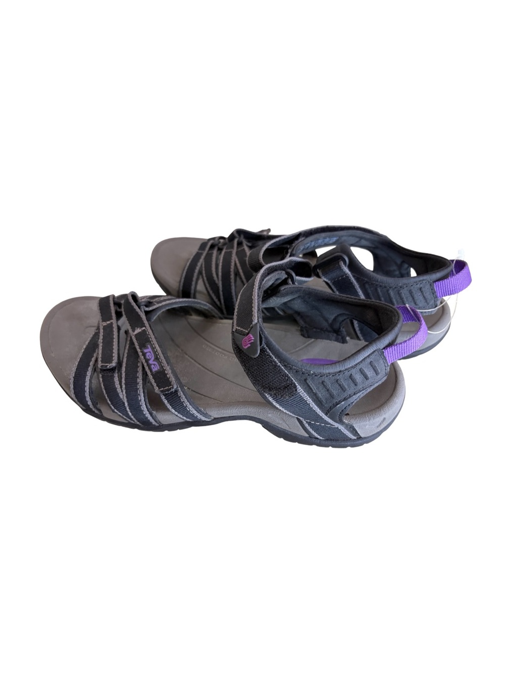 Teva Tirra Spyder Women's Black Sandals with Purple Accents size 8 - Picture 2 of 5
